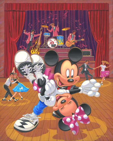Manuel Hernandez Signed and Numbered Limited Edition Hand-Embellished Gicl&eacute;e on Canvas:"King of Swing"