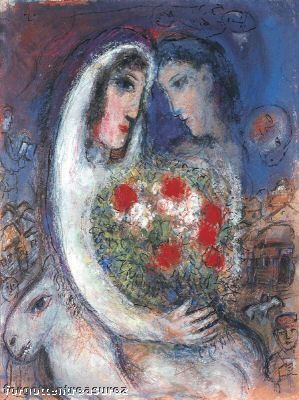 Marc Chagall Limited Edition Facsimile Signed Giclee:"Marriage"