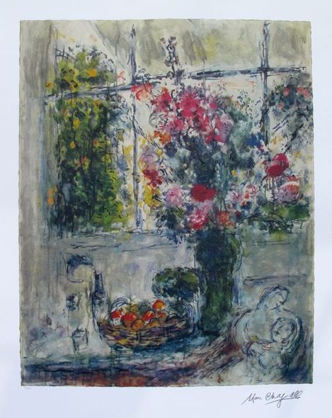 Marc Chagall Limited Edition Lithograph:"Fruits And Flowers"