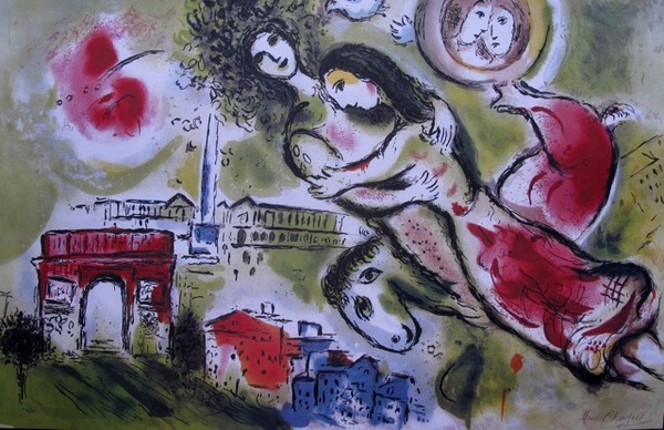 Marc Chagall Limited Edition Lithograph:"Romeo And Juliet"