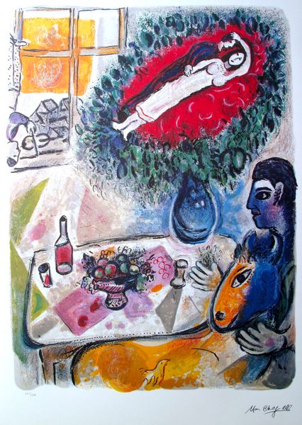 Marc Chagall Signed Limited Edition Lithograph:"Reverie"