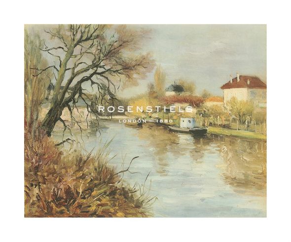 Marcel Dyf Hand Numbered Limited Edition Print on Paper :"By The Towpath"