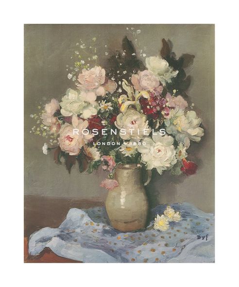 Marcel Dyf Hand Numbered Limited Edition Print on Paper :"Paeonies in a Stone Vase"
