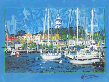 Marco Mark Limited Edition Mixed Media: "Annapolis Harbor III, MD"