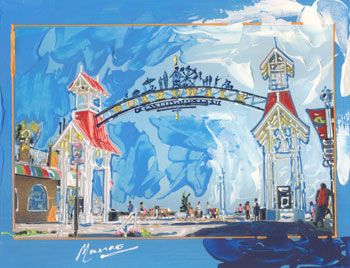 Marco Mark Limited Edition Mixed Media: "Ocean City Boardwalk, MD"
