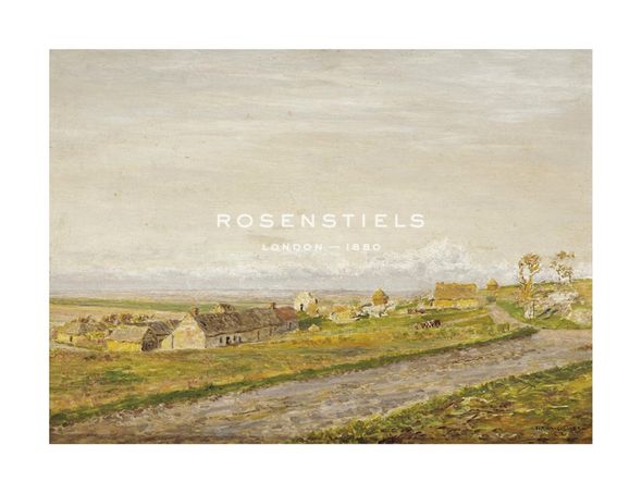 Marie Firmin-Girard Hand Numbered Limited Edition Print on Paper :"Landscape with Field-Workers"
