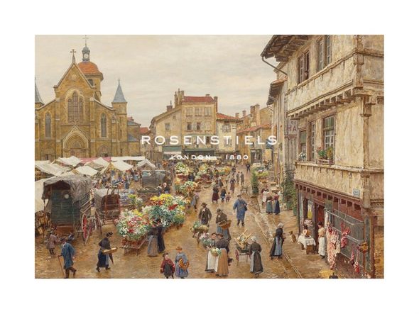 Marie Firmin-Girard Hand Numbered Limited Edition Print on Paper :"Le Marché, Charlieu"