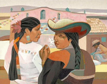 Mario Cespedes Limited Edition Serigraph on Paper: "Fiesta Del Sol"