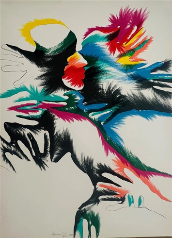 Marisol Escobar Signed Limited Edition Print on Paper: "BlackBird Love" Marisol Escobar Signed Limited Edition Print on Paper: "BlackBird Love"
