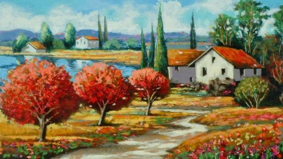 Mark Braver Hand Signed and Numbered Limited Edition Serigraph on Paper: " Season of Bloom "