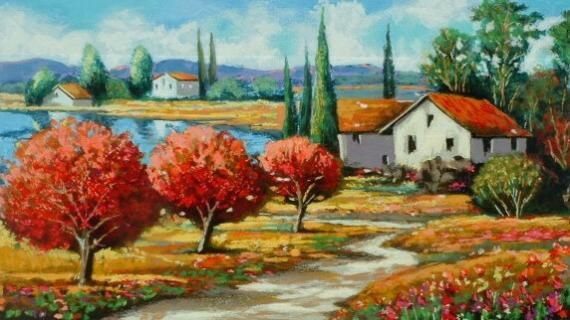 Mark Braver Hand Signed and Numbered Limited Edition Serigraph on Paper: " Season of Bloom "
