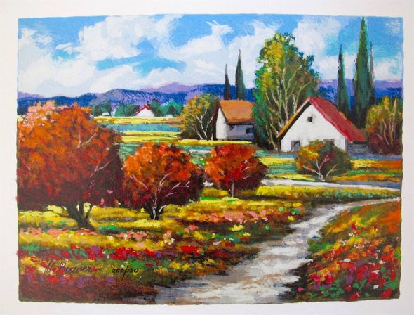 Mark Braver Hand Signed Limited Edition Serigraph:"The Way Back Home"