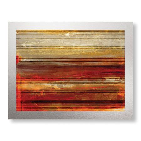 Mark Bronson Limited Edition Ready to Hang Giclee on Brushed Aluminum: "Red Shift II"