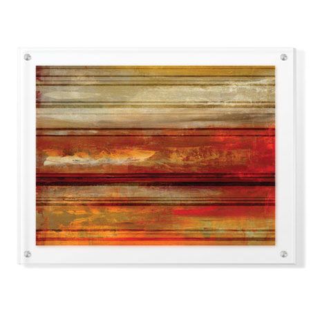 Mark Bronson Limited Edition Ready to Hang Giclee on Clear Acrylic: "Red Shift I"