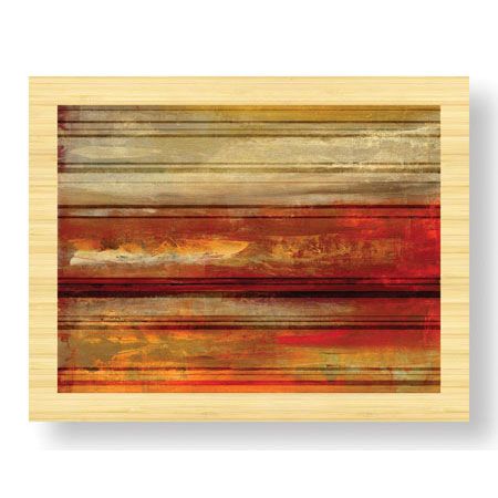 Mark Bronson Limited Edition Ready to Hang Giclee on Sustainable Bamboo: "Red Shift I"