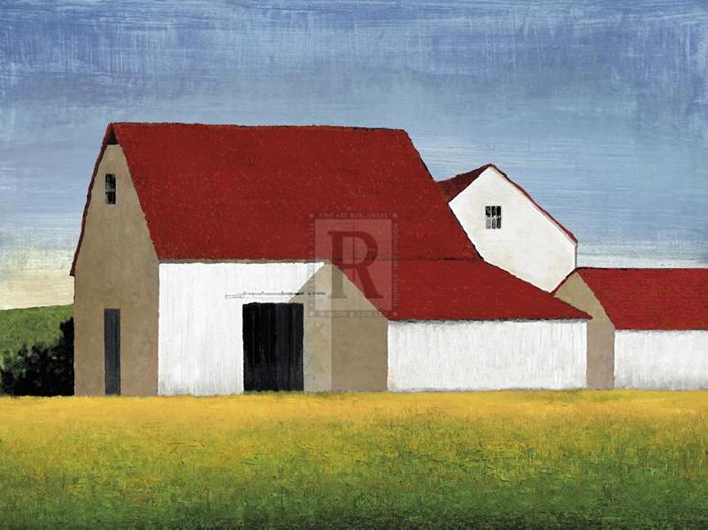 Mark Chandon 40 x 30 in. Open Giclee Canvas:"Building Block - Barn"
