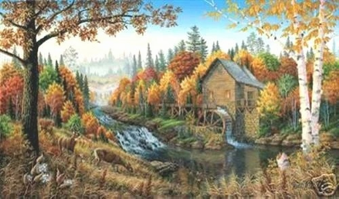 Mark Daehlin Signed and Numbered Limited Edition Lithograph: "Johnsons Mill"