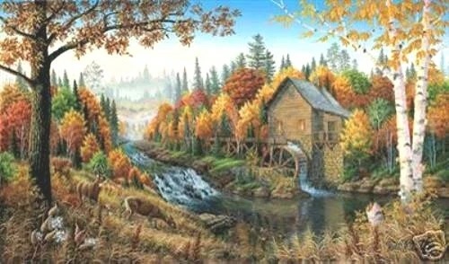 Mark Daehlin Signed and Numbered Limited Edition Lithograph: "Johnsons Mill"