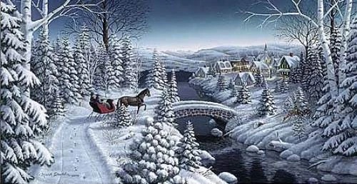 Mark Daehlin Signed and Numbered Limited Edition Lithograph: "Peace On Earth"