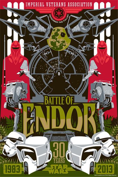 Mark Daniels Limited Edition Star Wars Giclee on Paper:"Battle of Endor"