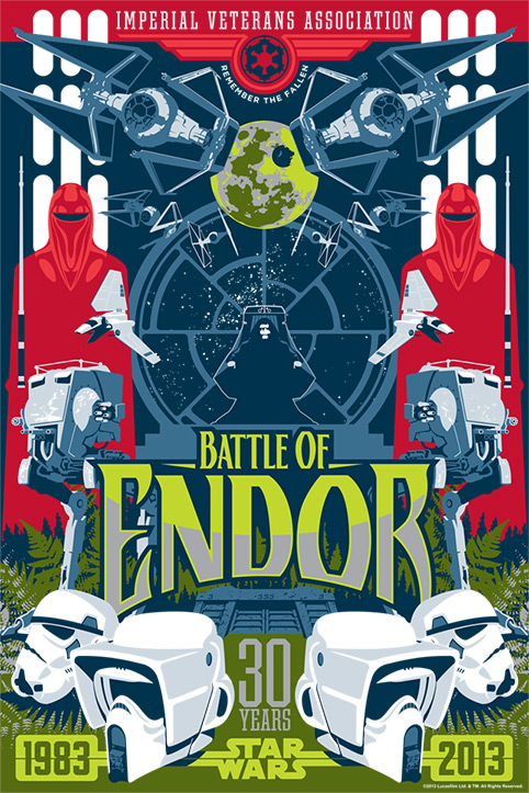 Mark Daniels Limited Edition Star Wars Giclee on Paper:"Battle of Endor Variant"