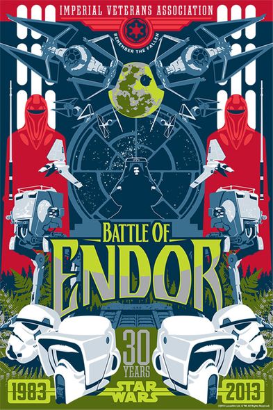 Mark Daniels Limited Edition Star Wars Giclee on Paper:"Battle of Endor Variant"