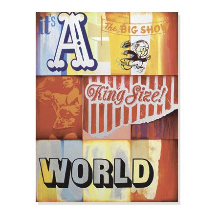 Mark Hobley Limited Edition Ready to Hang Giclee on Brushed Aluminum: "King Sized World"