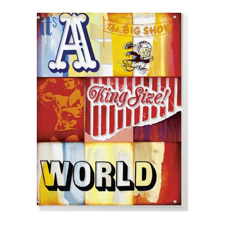 Mark Hobley Limited Edition Ready to Hang Giclee on Clear Acrylic: "King Sized World"