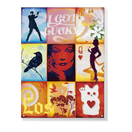 Mark Hobley Limited Edition Ready to Hang Giclee on Clear Acrylic: "Queen of Hearts"