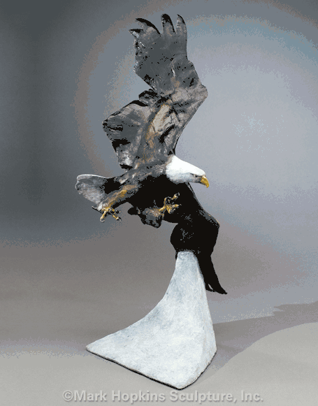 Mark Hopkins Limited Edition Bronze Sculpture: "Above the Clouds" by Eli Hopkins