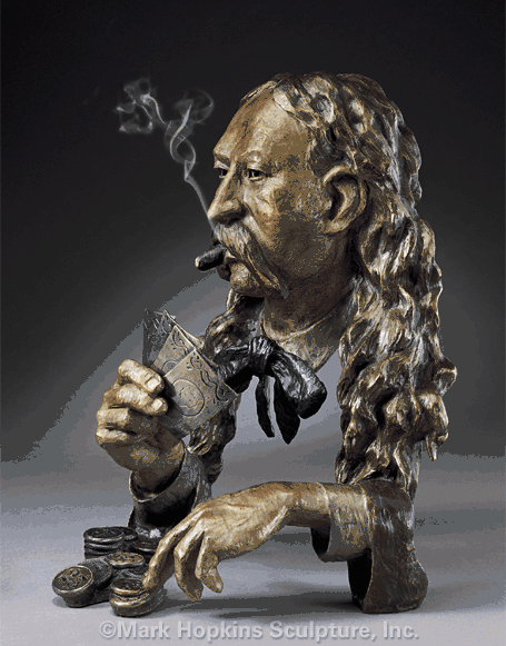 Mark Hopkins Limited Edition Bronze Sculpture: "Aces and Eights"