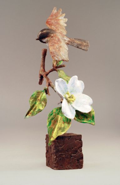 Mark Hopkins Limited Edition Bronze Sculpture:"Carolina's Call (Chickadee)"