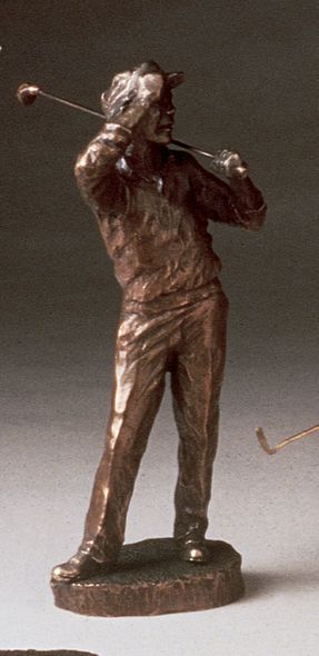 Mark Hopkins Limited Edition Bronze Sculpture: "Down the Middle"
