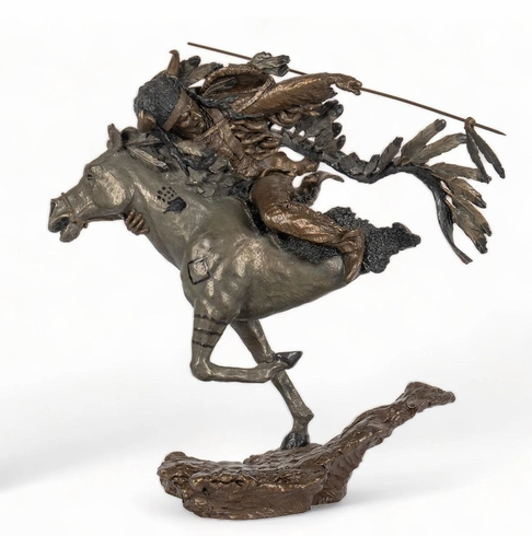 Mark Hopkins Limited Edition Bronze Sculpture:"Counting Coup" Mark Hopkins Limited Edition Bronze Sculpture:"Counting Coup"