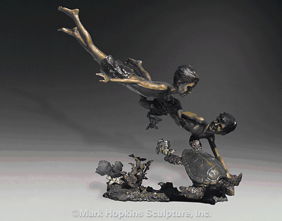 Mark Hopkins Limited Edition Bronze Sculpture: "Kapalua Kids"