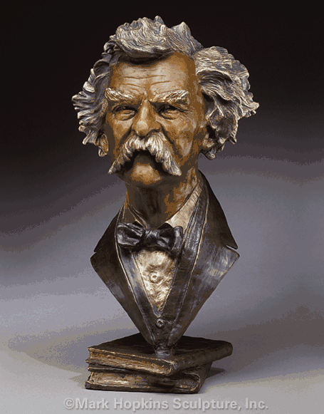 Mark Hopkins Limited Edition Bronze Sculpture: "Mark Twain"