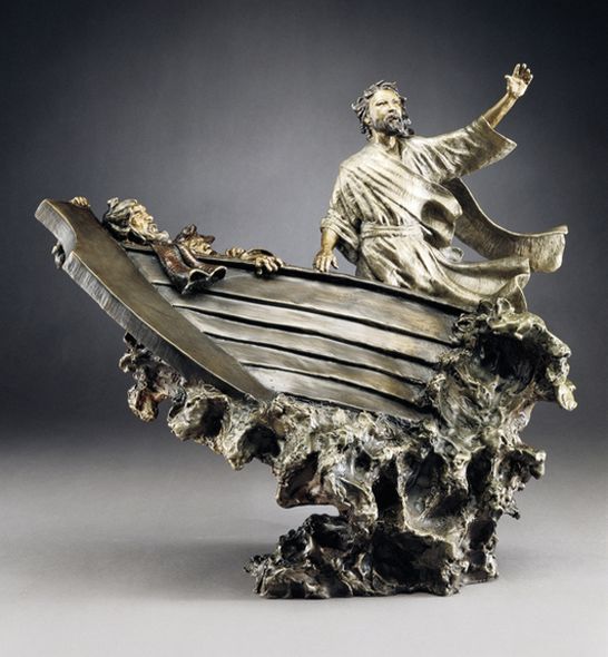 Mark Hopkins Limited Edition Bronze Sculpture:"Calming the Tempest"