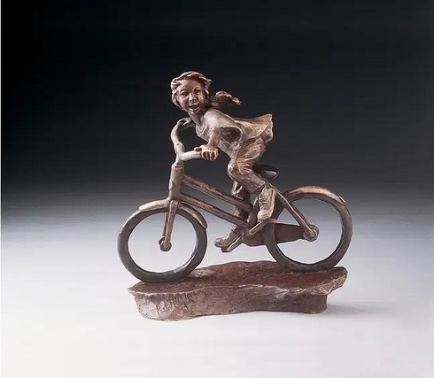 Mark Hopkins Limited Edition Bronze Sculpture:"Race Ya! (Girl)" Mark Hopkins Limited Edition Bronze Sculpture:"Race Ya! (Girl)"
