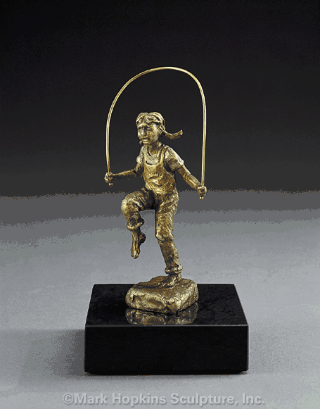 Mark Hopkins Limited Edition Bronze Sculpture: "Skippin' Rope"