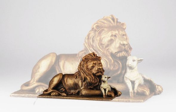 Mark Hopkins Limited Edition Bronze Sculpture:"The Lion and the Lamb"