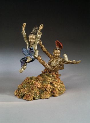 Mark Hopkins Limited Edition Bronze Sculpture:"Fall Fun"