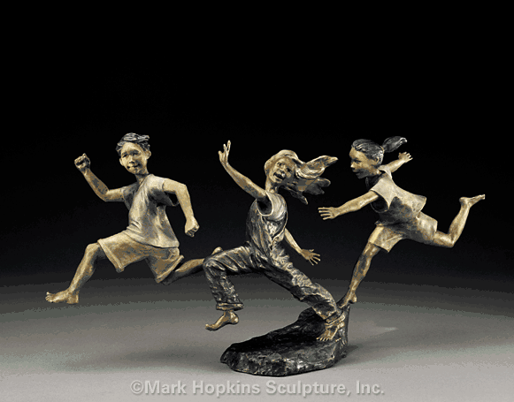 Mark Hopkins Limited Edition Bronze Sculpture: "You're It (large)"
