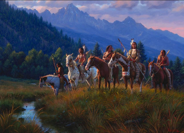 Mark Keathley Artist Hand Signed Limited Edition Embellished Canvas Giclee:"A Grand Life"