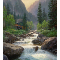 Mark Keathley Artist Hand Signed Limited Edition Embellished Canvas Giclee:"Glory Days"