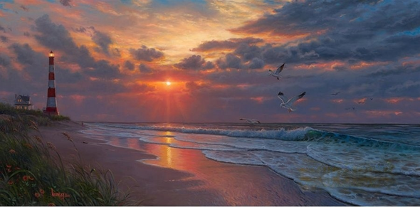 Mark Keathley Artist Hand Signed Limited Edition Embellished Canvas Giclee:"Treasure Hunters"