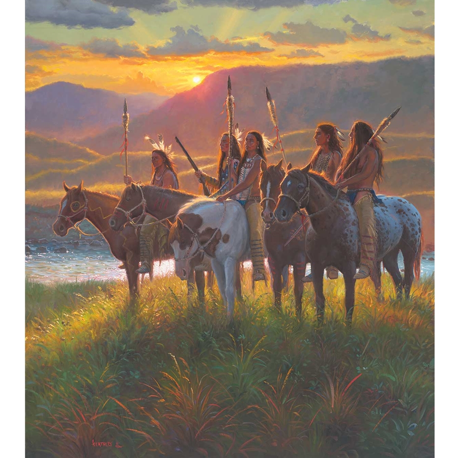 Mark Keathley Artist Signed and Numbered Limited Edition Embellished Canvas Giclee:"Take a Stand"