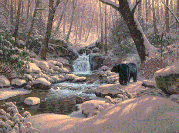 Mark Keathley Hand Signed and Numbered Limited Edition Embellished Canvas Giclee:"A Time to Rest  -Seasons of Life IV"