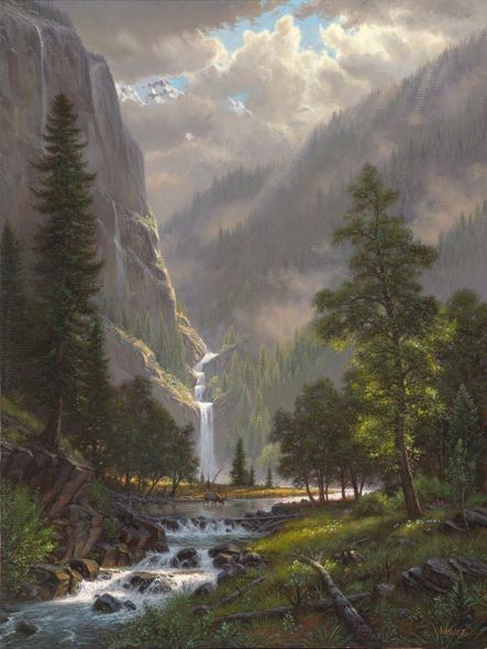Mark Keathley Hand Signed and Numbered Limited Edition Embellished Canvas Giclee:"Highland Song"