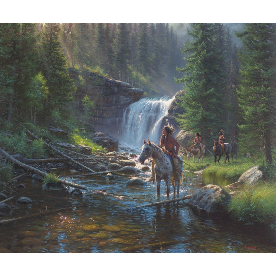 Mark Keathley Hand Signed Limited Edition Artist Embellished Canvas Giclee:"Heavenly Signs"