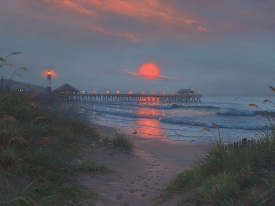 Mark Keathley Hand Signed and Numbered Limited Edition Embellished Canvas Giclee:"Solitude"